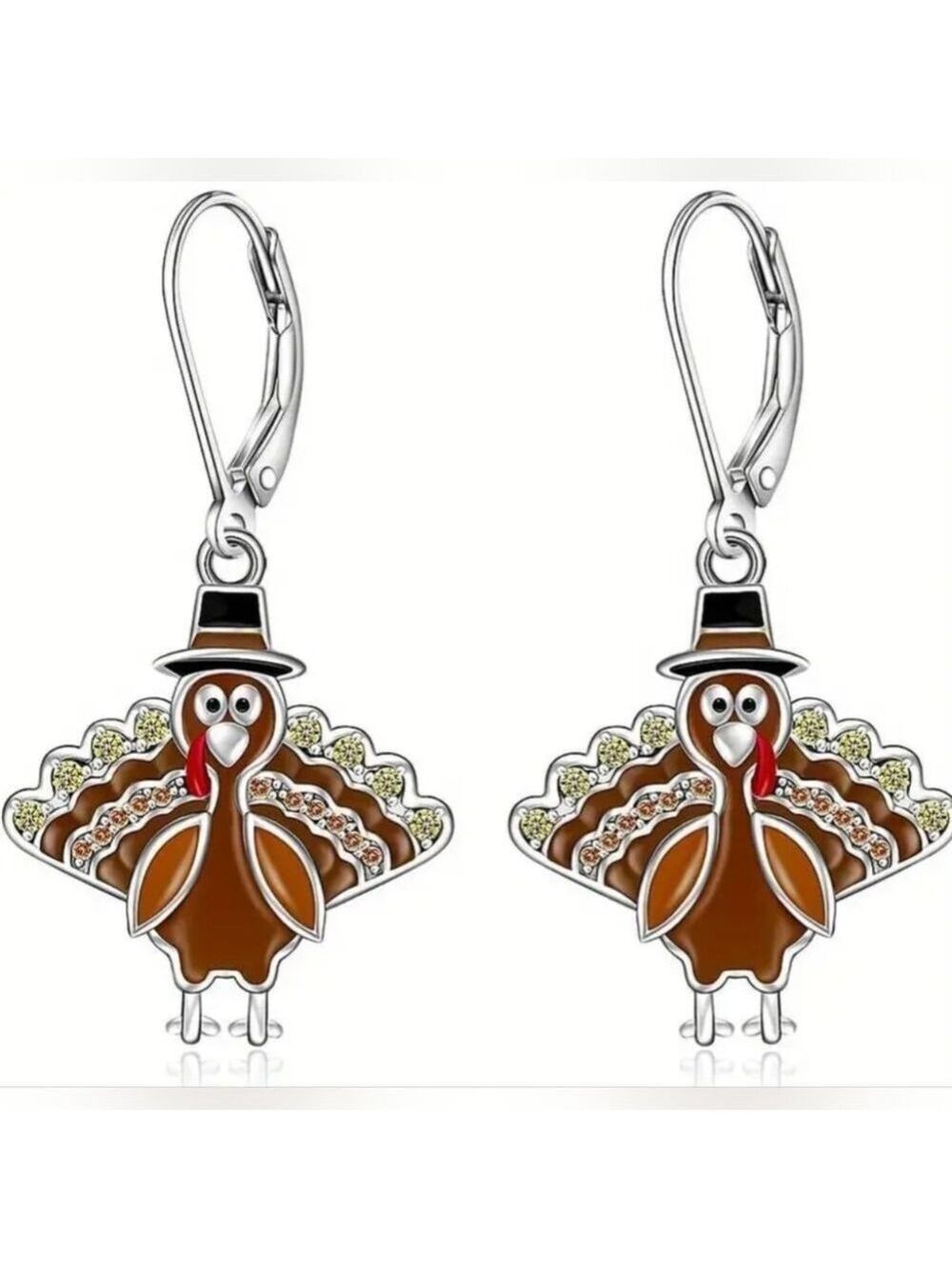 🦃Earrings--Cheerful Turkey Design